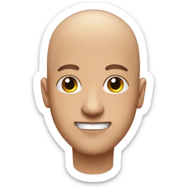 a bald with a toilet body sticker