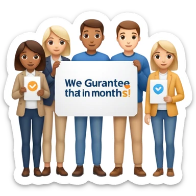 ✅ We guarantee that in 3 months   sticker
