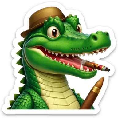 Croc smoking  sticker