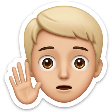 person accidentally interrupting a conversation, surprised expression sticker