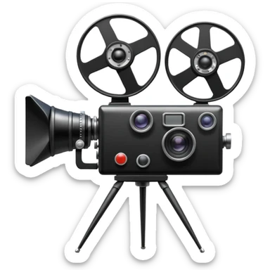 Movie camera sticker