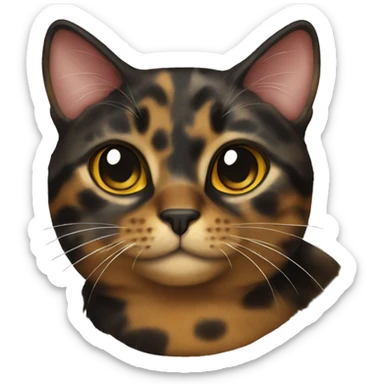 Tortishell cat  sticker