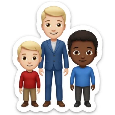 Tall white guy with midget black guy sticker
