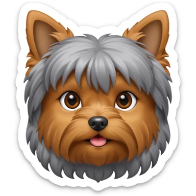 A female yorkshire terrier  sticker