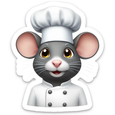 Rat with a chef hat  sticker