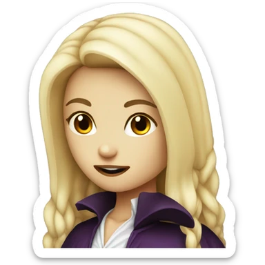 blond vampire girl  sticker