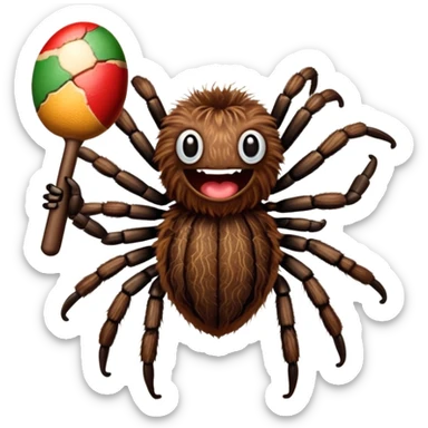 Tarantula holding maracas sticker