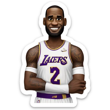LeBron James with a sprite sticker