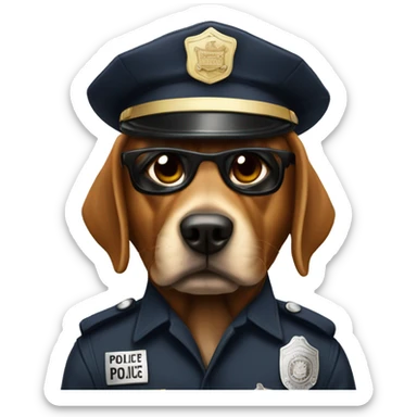 Dog thuglife police sticker