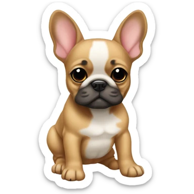 Fawn frenchie pup sticker