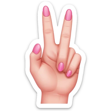 all pink middle finger  sticker