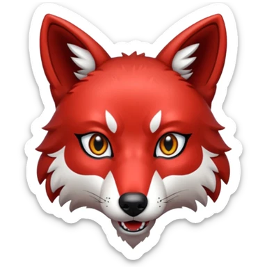 glitter red wolf apex predator sticker