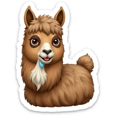 Lama qui crache  sticker