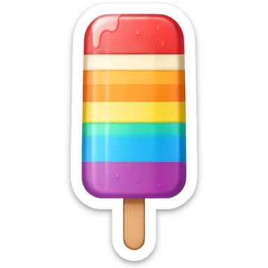 A rainbow popsicle  sticker