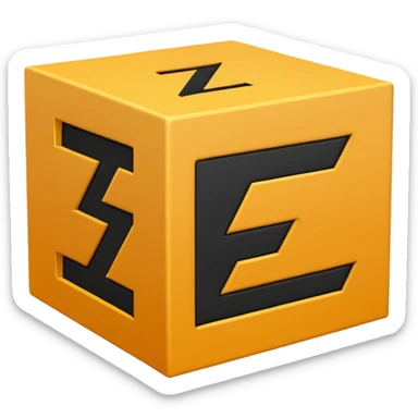 letter Z in box sticker