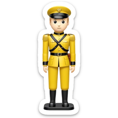 yellow plastic toy soldier sticker