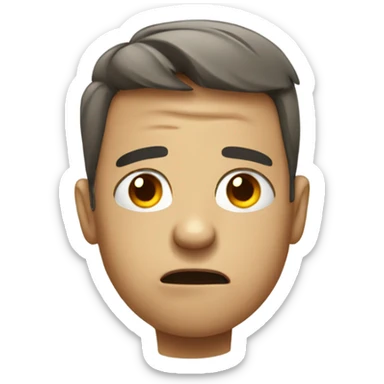 Stressed out face  sticker