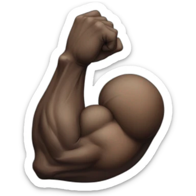 Half dark half fair bicep sticker