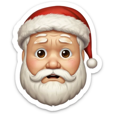 Santa claus distressed and crying sticker