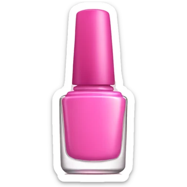 Pink nail polish bottle sticker