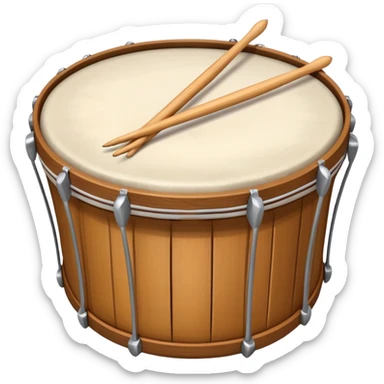 A traditional drum with drumsticks used to wake people for sahur during Ramadan sticker