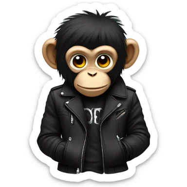 emo monkey  sticker