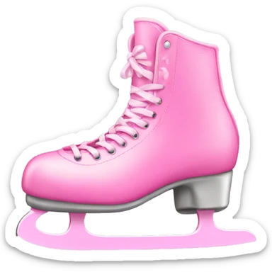 Pink ice skate with pink blades  sticker