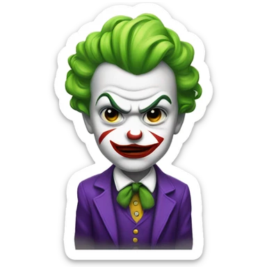 serious joker baby sticker