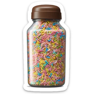 bottle of sprinkles with shaker lid sticker