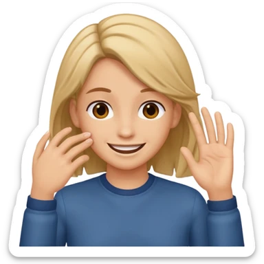 Tuck hair behind ear when flirting with someone  sticker