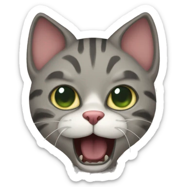 feared cat sticker