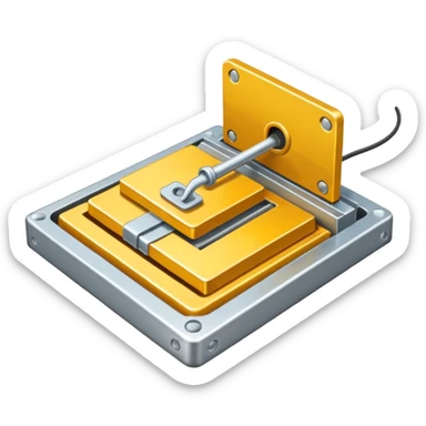 coin icon with mouse trap on it sticker