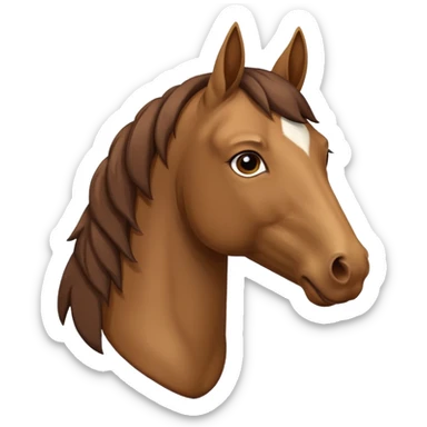 horse head facing left neutral expression sticker