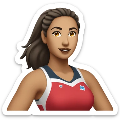 Beautiful Latina playing volleyball sticker
