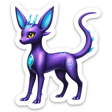 Shiny Ethereal Celestial Salandit-Umbreon-Espeon-Hybrid (Full body) sticker