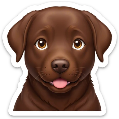 chocolate lab sticker