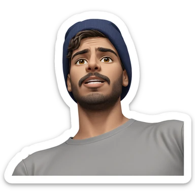 outdoor portrait of young man sticker