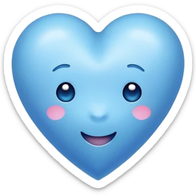 Blue heart with the words Hi Cutie! in the middle  sticker
