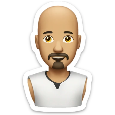 bald man with a goatee sticker