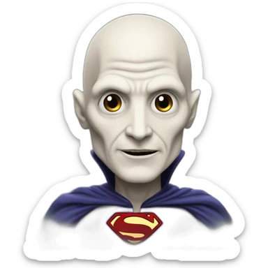 voldemort in superman suit sticker