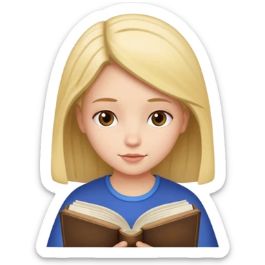 girl reading her bible sticker