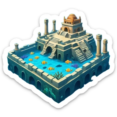 The Lost Island of Atlantis sticker