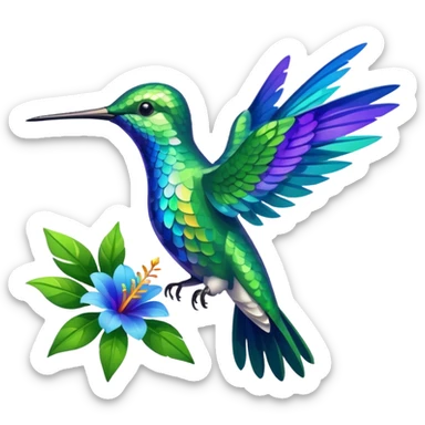 Hummingbird Drinking Nectar sticker