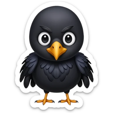 raven cute emoji sticker