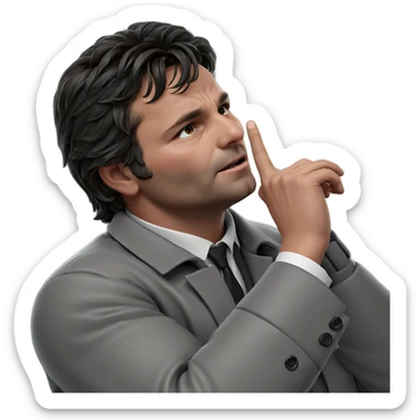 boys fashion in grey jacket sticker