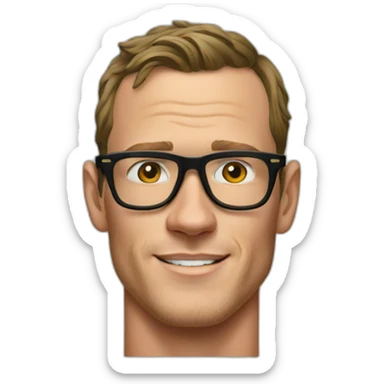 Jonathan Toews wearing glasses as beach bum sticker