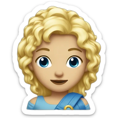 Blond yeux bleu cagoulé sticker