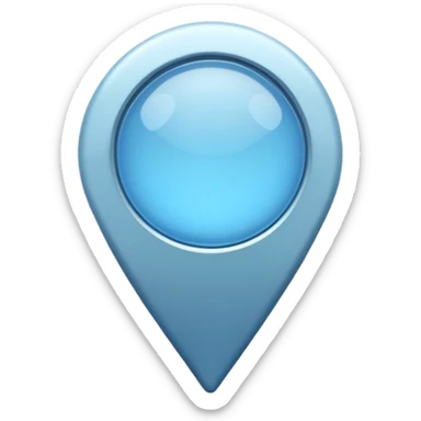 Soft blue location pin sticker