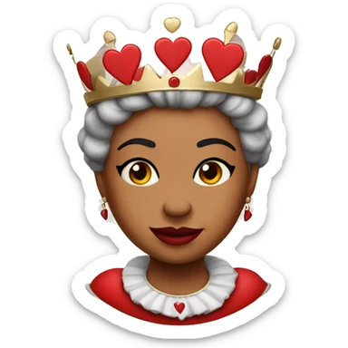 queen of hearts sticker