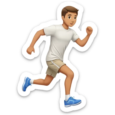 Man skipping line sticker